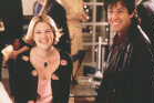 Robbie and Julia laughing at Sammy